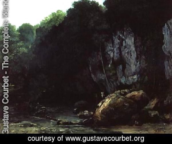 Gustave Courbet - The Stream from the Black Cavern