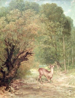 The Hunted Roe-Deer on the alert, Spring, 1867