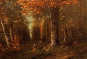 Gustave Courbet - The Forest in Autumn