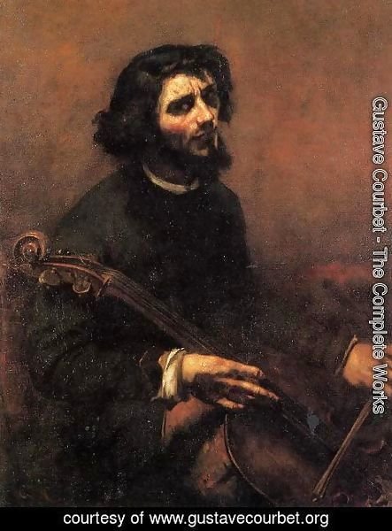 Gustave Courbet - The Cellist, Self Portrait