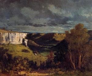 Gustave Courbet - The Valley of the Loue in Stormy Weather