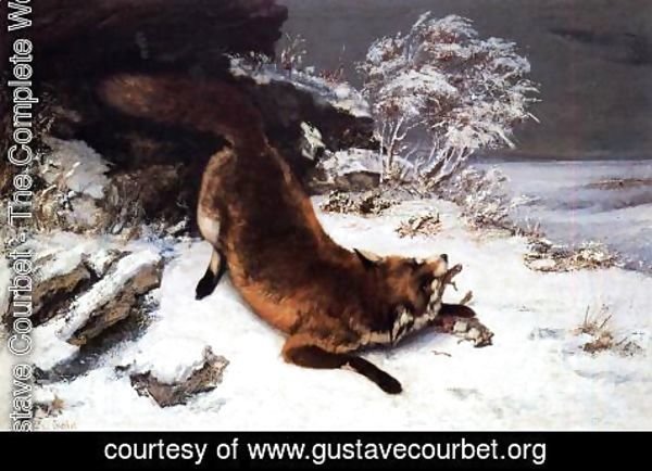Gustave Courbet - Fox in the Snow