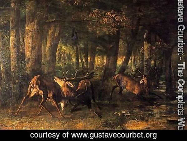 Gustave Courbet - Battle of the Stags