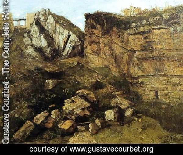 Gustave Courbet - Crumbling Rocks