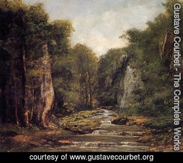 Gustave Courbet - The River Plaisir-Fontaine