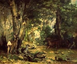 Gustave Courbet - The Shelter of the Roe Deer at the Stream of Plaisir-Fontaine, Doubs