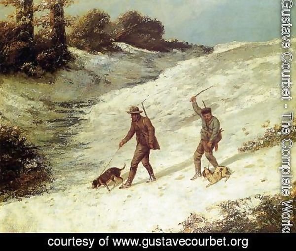 Gustave Courbet - Poachers in the Snow