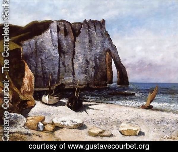 Gustave Courbet - The Cliff at Etretat, the Porte d'Avale