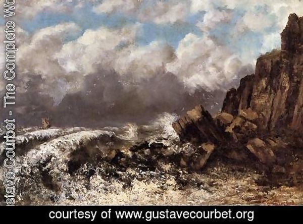 Gustave Courbet - Seascape at Etretat