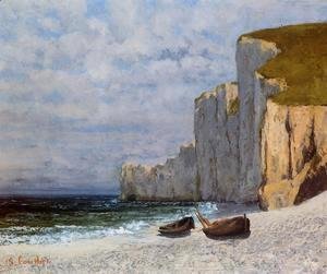 Gustave Courbet - A Bay with Cliffs