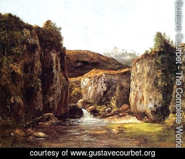 Gustave Courbet - Landscape: The Source among the Rocks of the Doubs