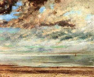 Gustave Courbet - The Beach, Sunset