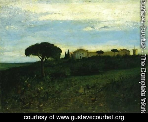Gustave Courbet - View of La Tour de Farges