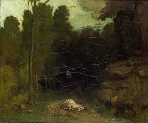 Gustave Courbet - Landscape with a Dead Horse