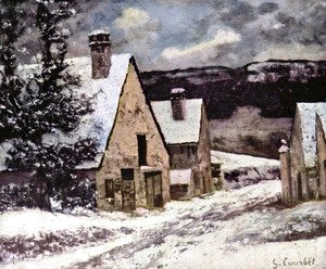 Gustave Courbet - Village at winter
