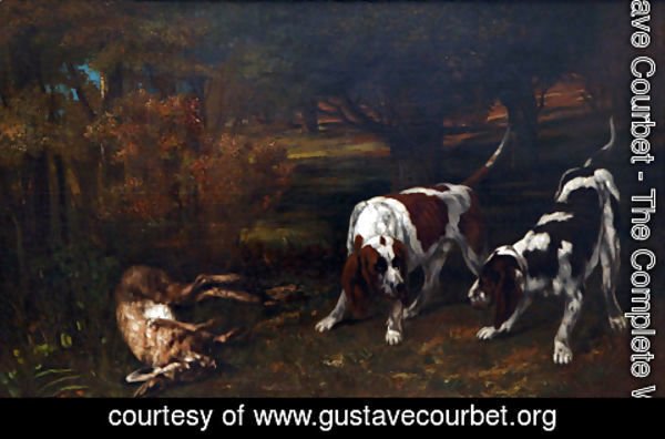 Gustave Courbet - Hunting Dogs