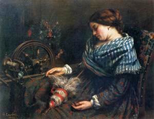 Gustave Courbet - The Sleeping Spinner