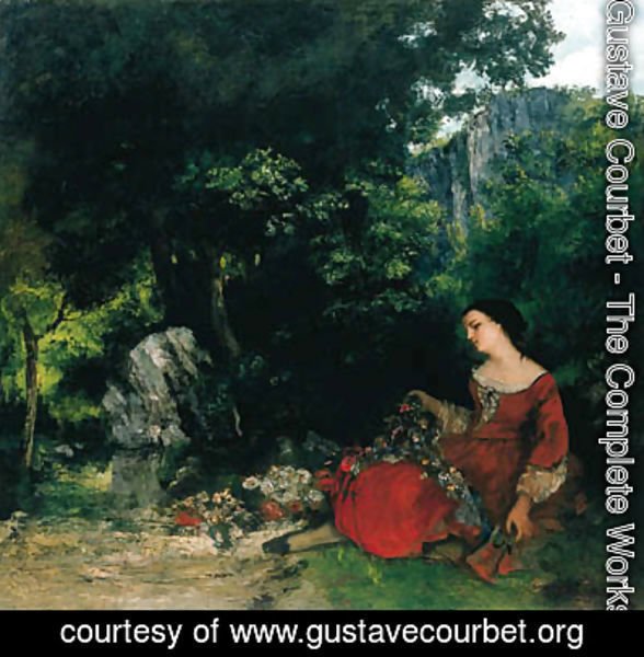 Gustave Courbet - Femme  la guirlande