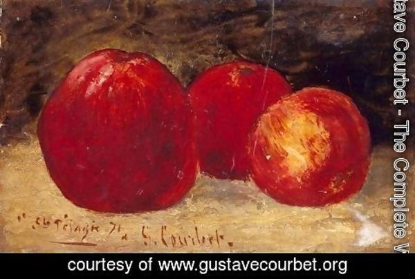 Gustave Courbet - Three Red Apples