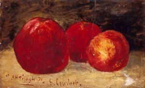 Gustave Courbet - Three Red Apples