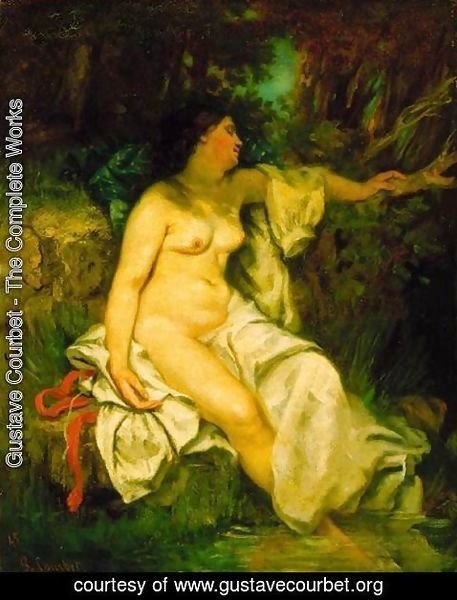 Gustave Courbet - Bather Sleeping by a Brook