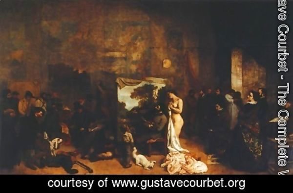 Gustave Courbet - Painter's Studio: Allegory of Seven Years of My Artistic and Moral Life